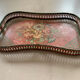 Small decorated tin tray