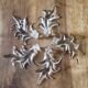 5 crystal knife rests with vases