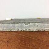 Scandinavian square wall lamp perspex and teak, ceiling lamp