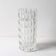 Vintage Solid Heavy Clear Hand Pressed Glass Flower Vase / Fidenza / Italy
