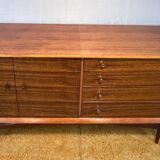Buffet rétro vintage en teck du milieu du siècle par Lebus 1960