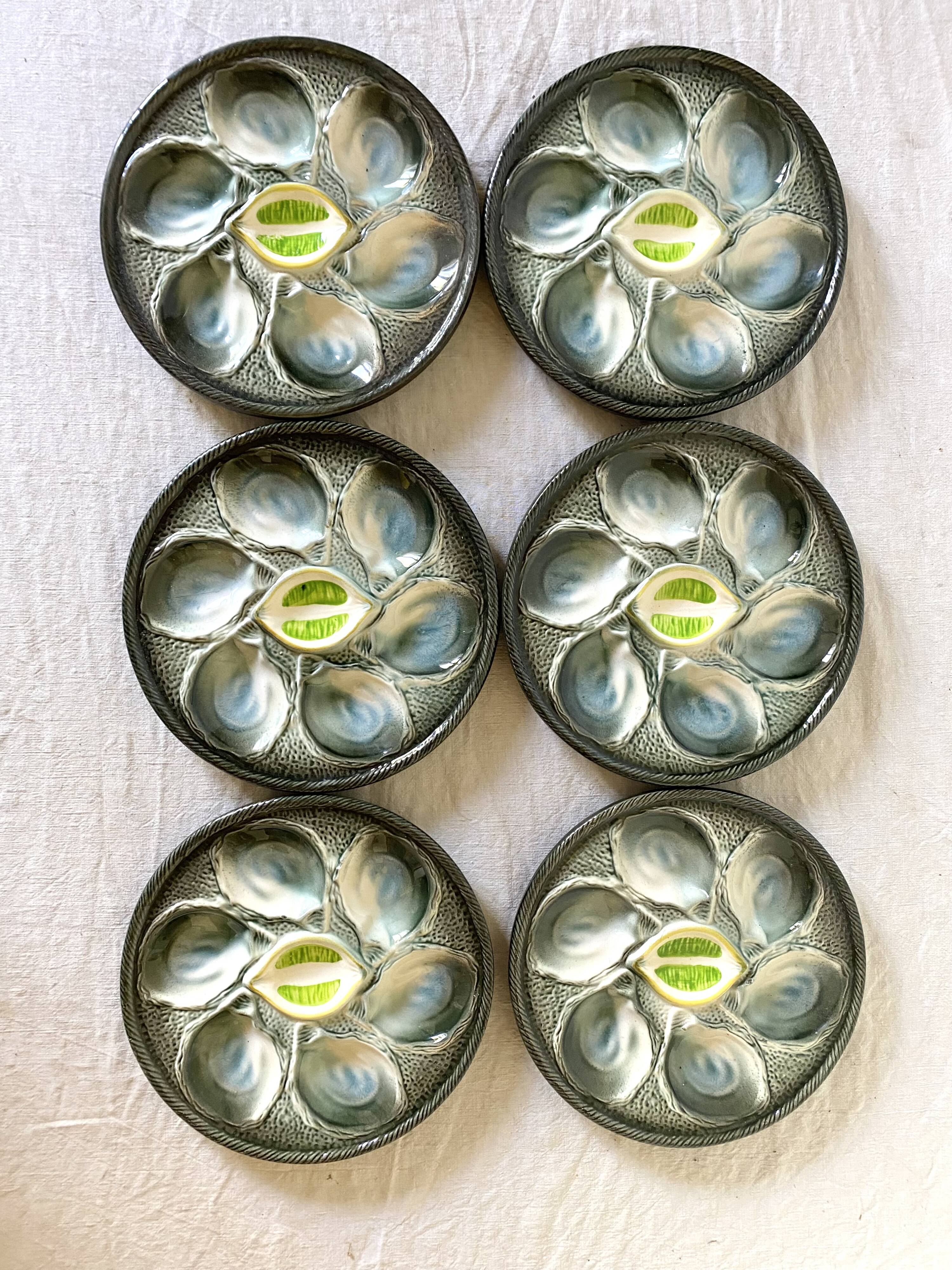 St Clément oyster slip plates