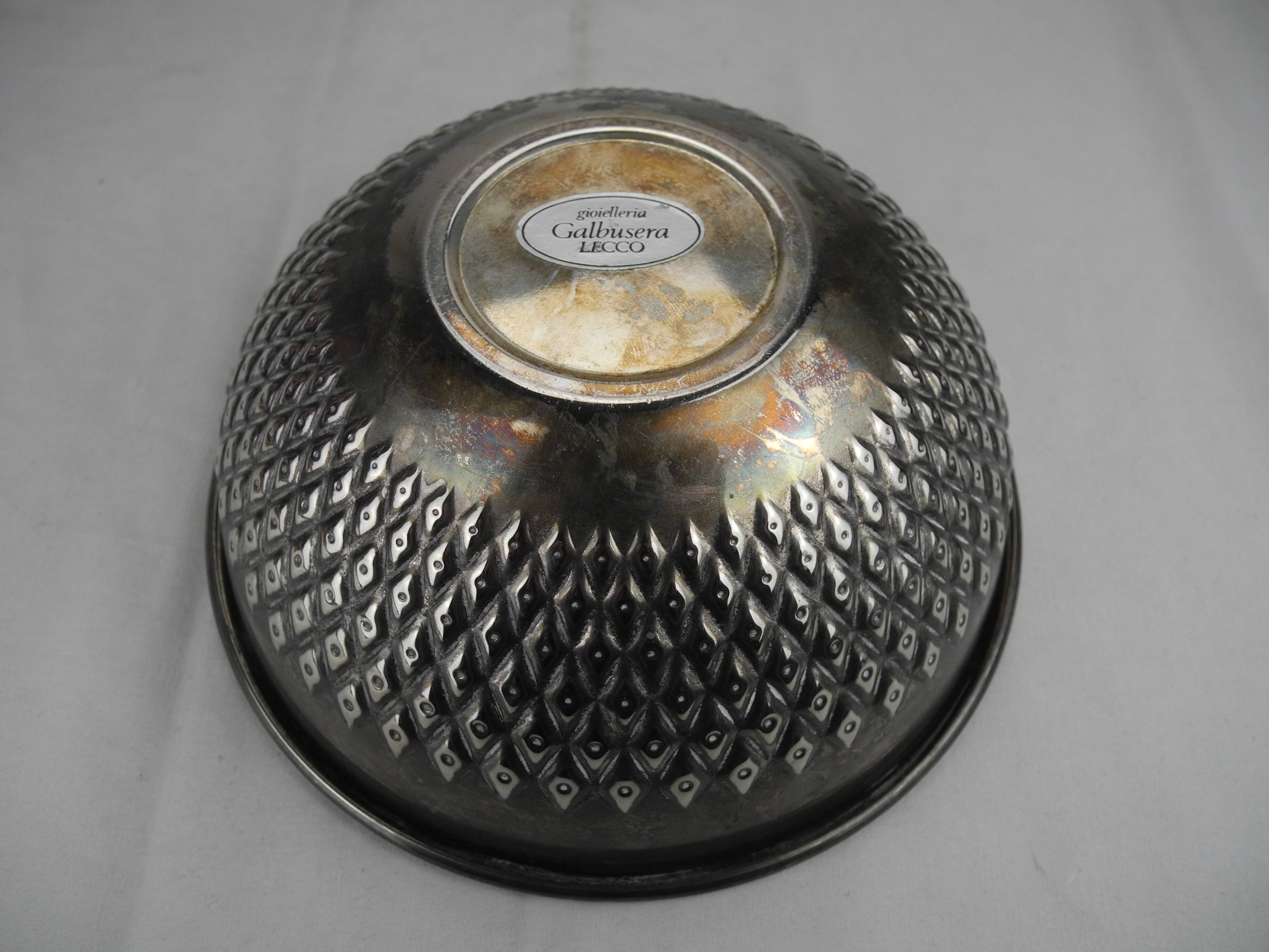vintage silver-plated metal trinket dish by Olri.