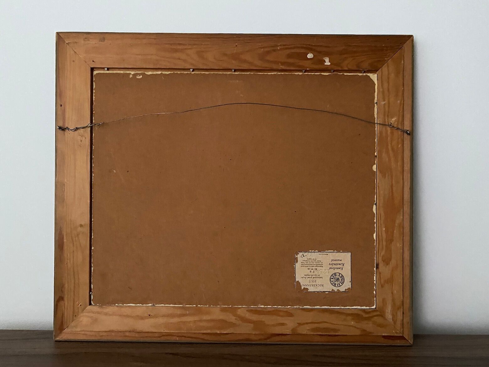 'Monument' - Vintage mid century swedish oil painting