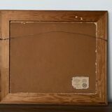 Peinture à l’huile suédoise vintage du milieu du siècle