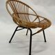 Fauteuil en rotin par Dirk van Sliedregt Rohe Noordwolde 1960 aux Pays-Bas