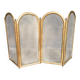 1920s brass fire screen with splash protection