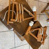 Pair of Translandia Denmark Scandinavian vintage wooden articulated wall lights 1960s