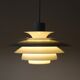 Jeka "Verona" multilayer pendant lamp / Danish modern design / Kurt Wiborg / 1980s
