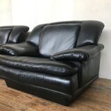 Authentic vintage armchairs leather Italian style quality top 1970