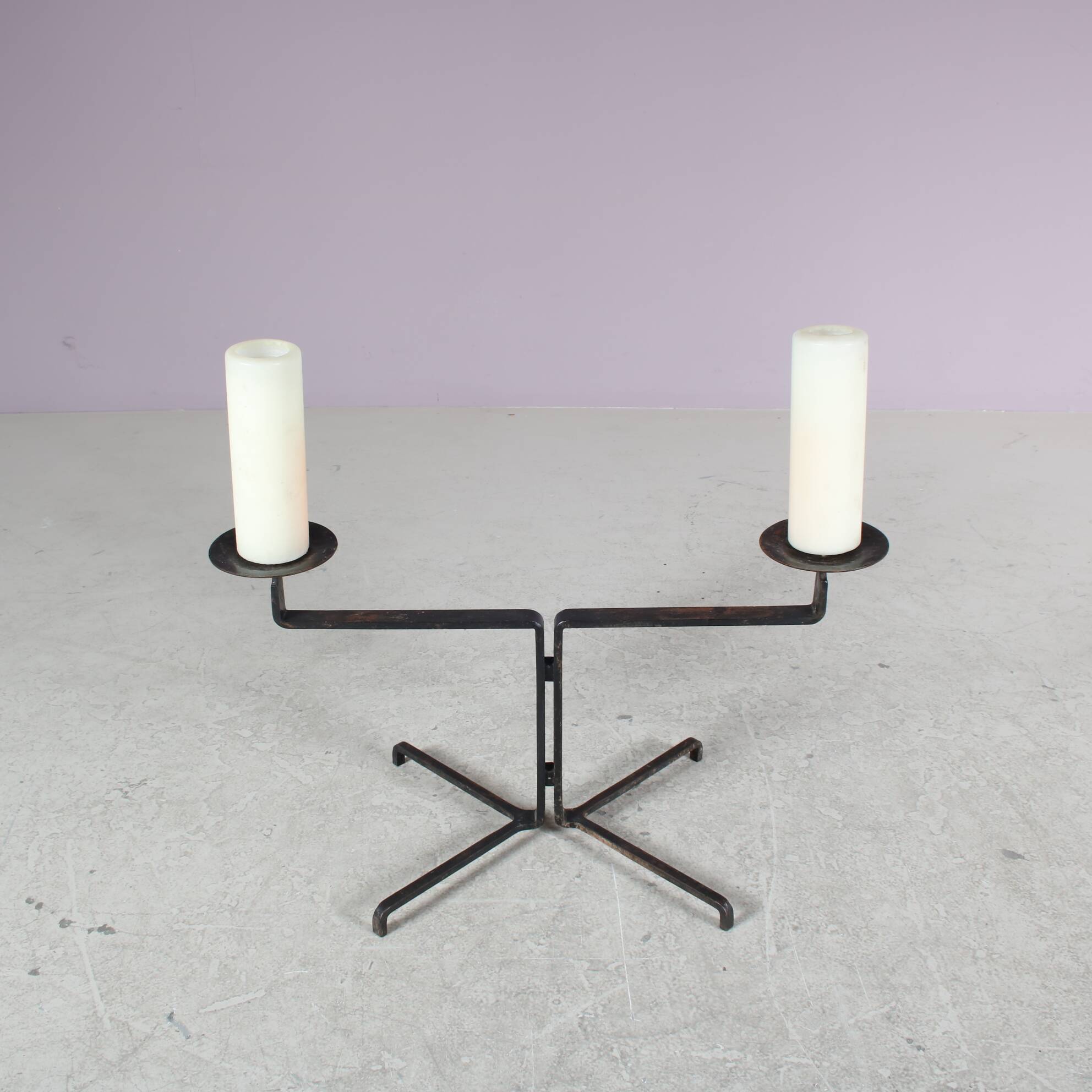 1950s Large brutalist candle holder from the Netherlands