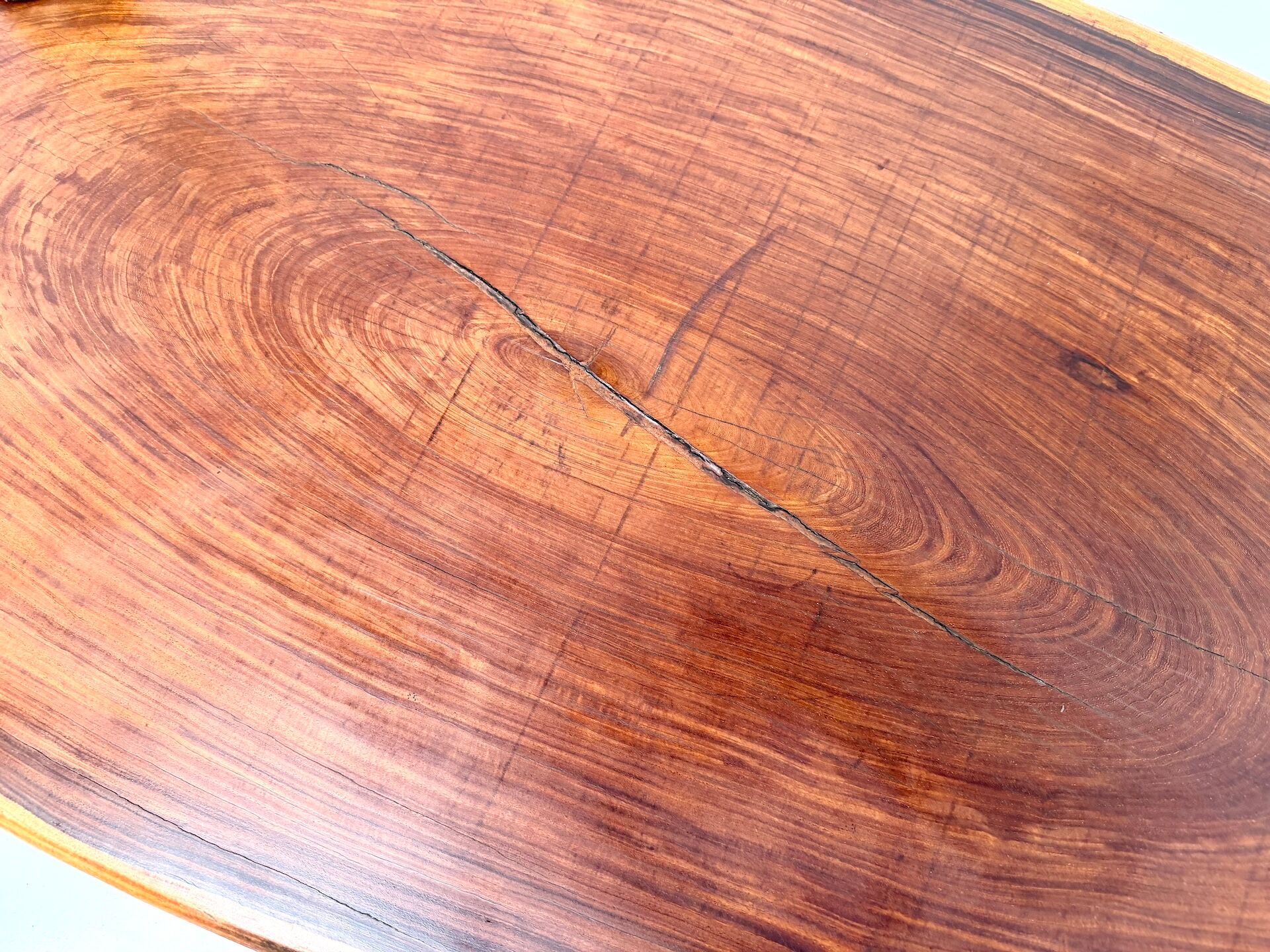 Organic Coffee Table "Slab" in Solid Exotic Wood