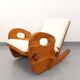 Brutalist rocking chair "sled" vintage