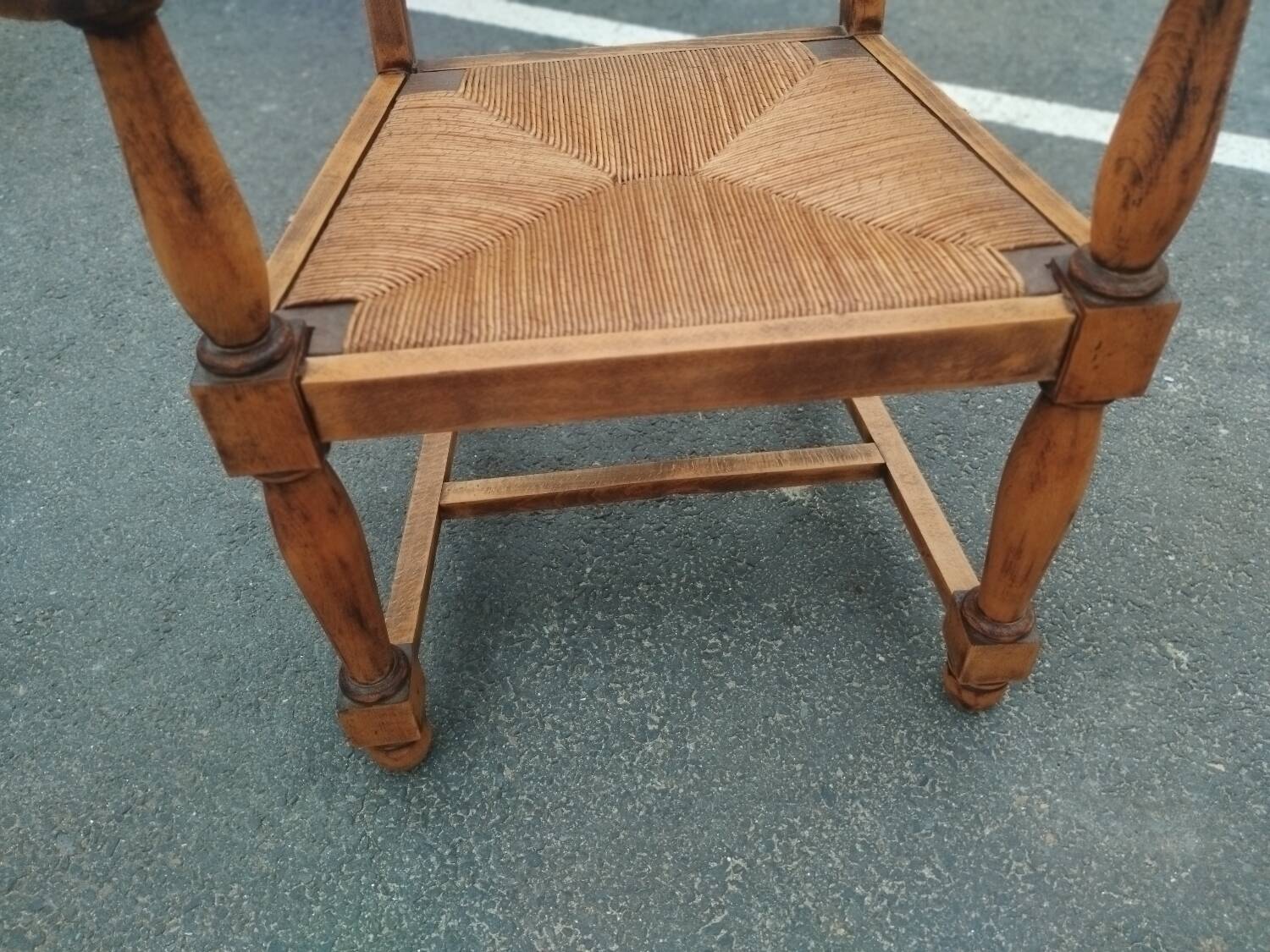 Pair of antique vintage Louis XVI style armchairs