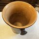 Antique white wine cooler in glazed ceramic – flora decoration