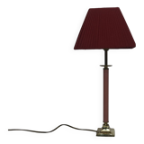 1980s Brass and Pink Enamel Table Lamp Memphis Vintage Arcade Candle