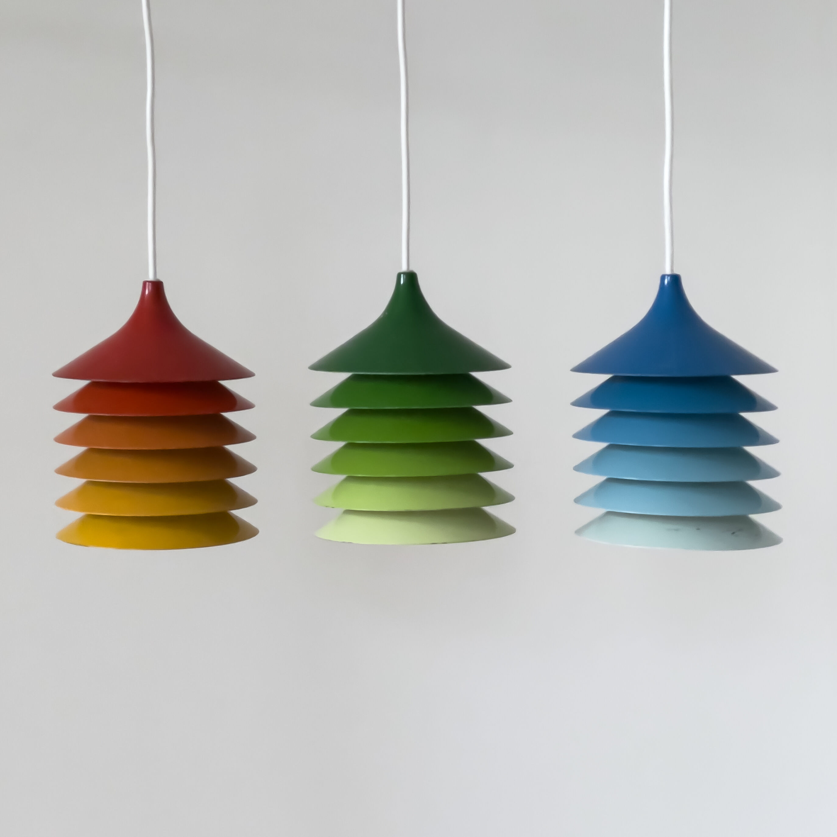 Colourful Trio of Vintage IKEA Lamps by Bent Boysen