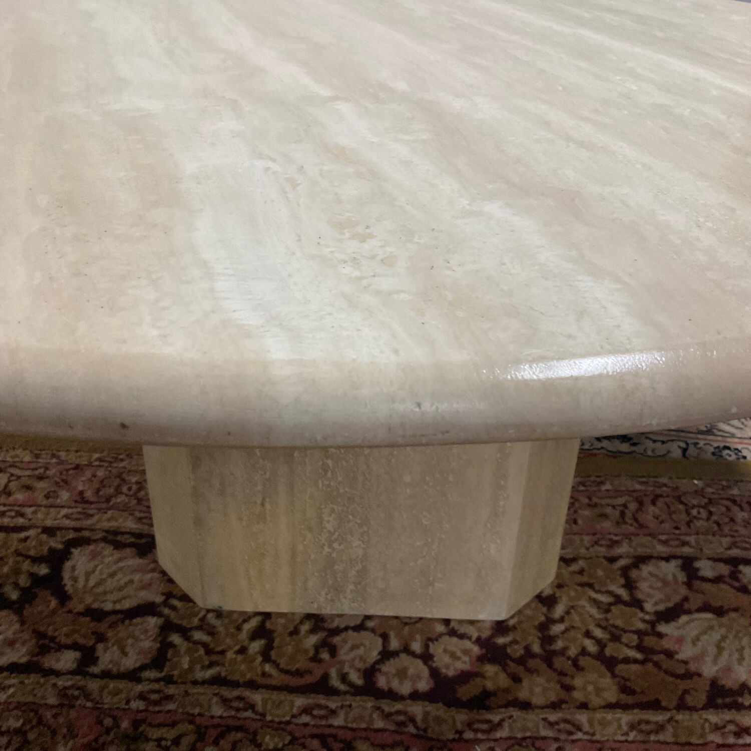 Vintage travertine coffee table from the 70s