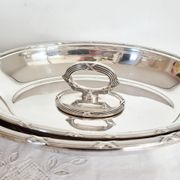 Oval silver-plated metal dishes, Dublin, serving dish, vegetable dish