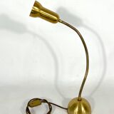 Vintage Italian adjustable brass table lamp from 60s