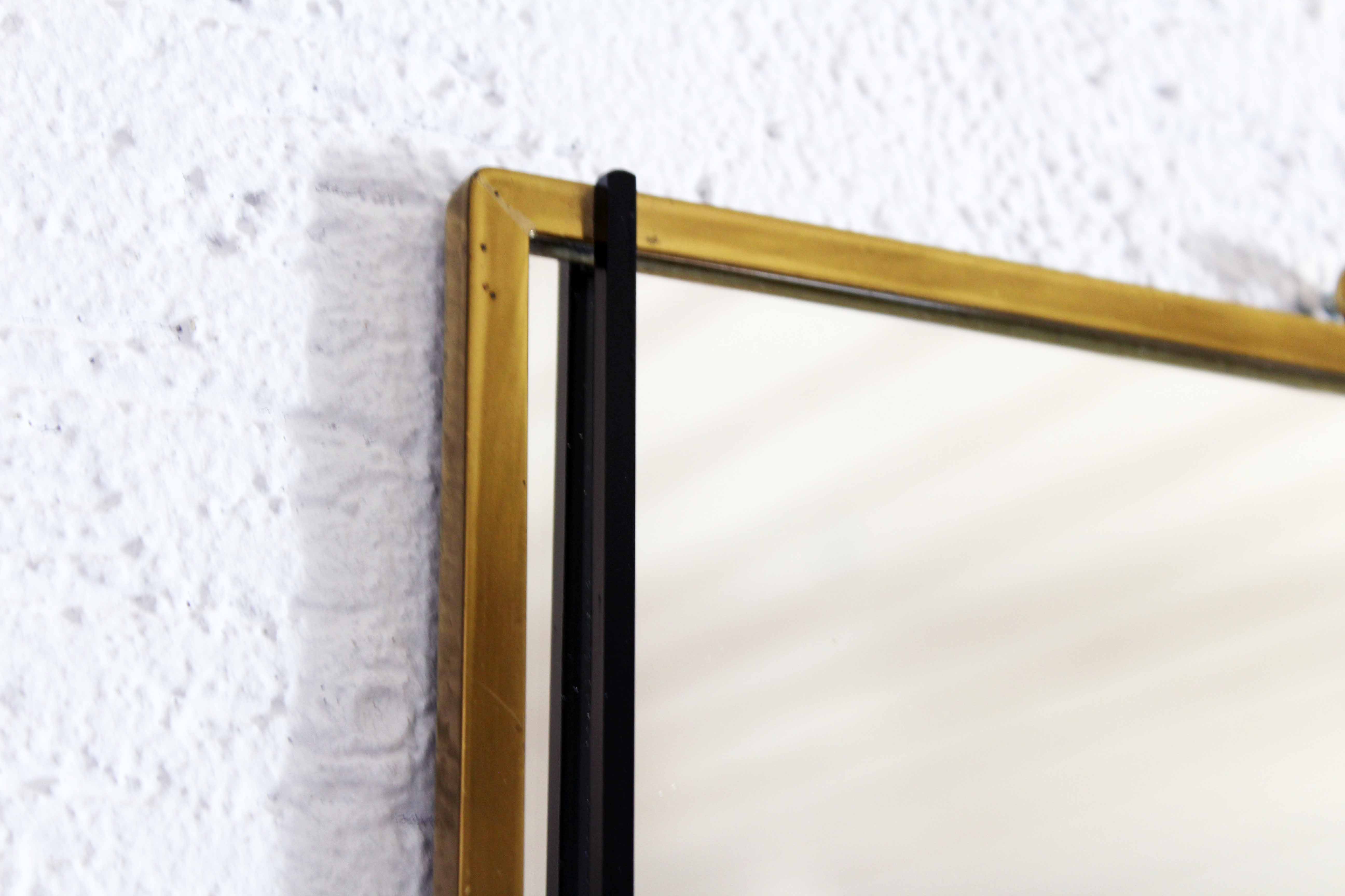 Vintage brass mirror, 45x29 cm