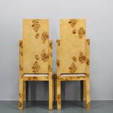 1940s Set of Four Brutalist Dining Chairs in Maple Finish, Czechoslovakia