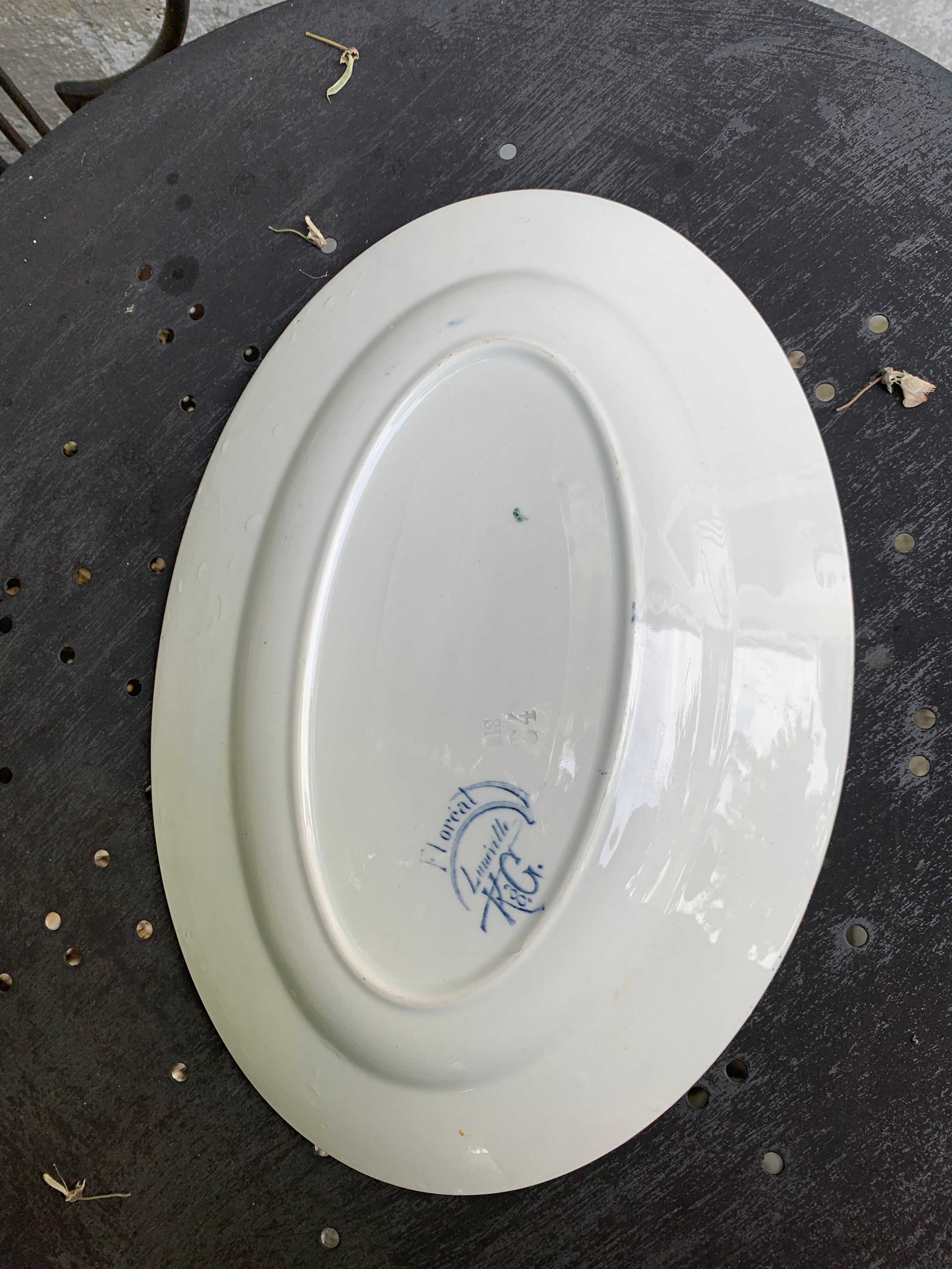 Two dishes of service model Floréal luneville K & G vintage and collector