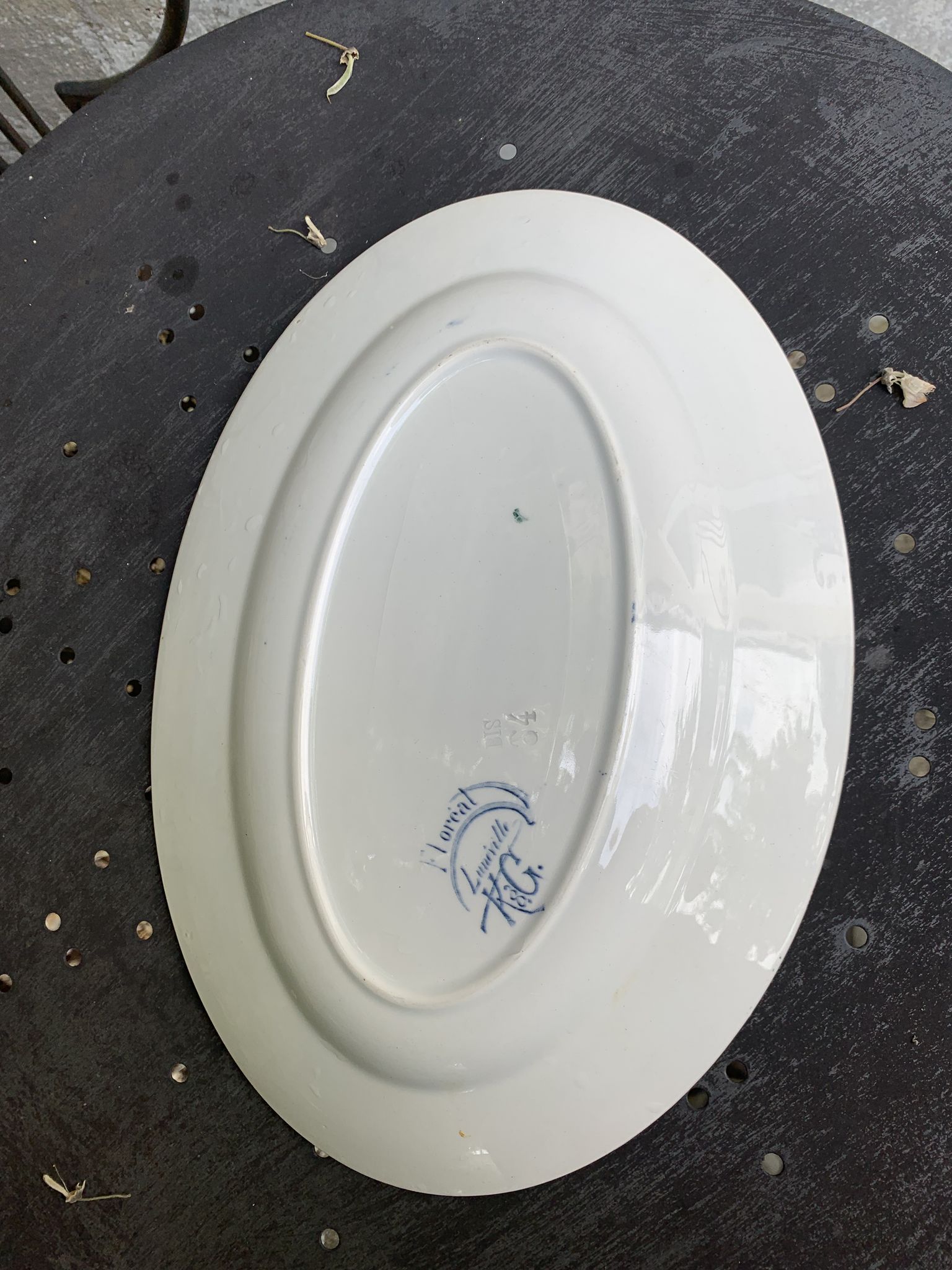 Two dishes of service model Floréal luneville K & G vintage and collector