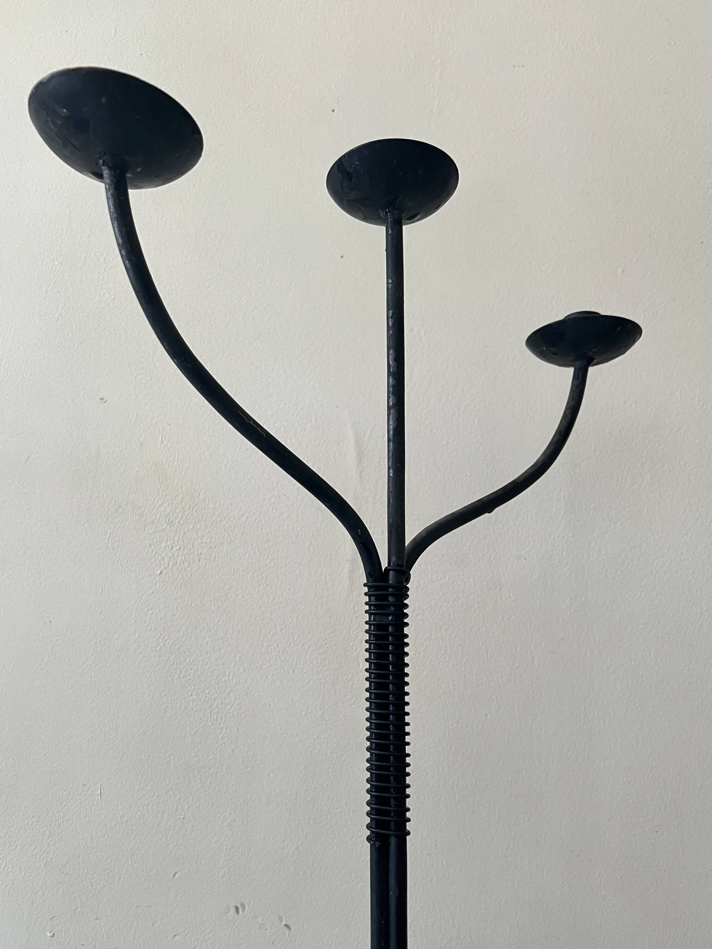 large wrought iron candlestick
