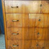 Art Deco walnut chest of drawers