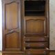 dark oak secretary armoire 1980s style