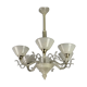Venetian chandelier in murano glass circa 1940 vetro a reticello