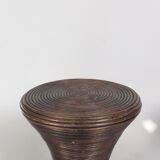 Two Vintage TomTom Stools in Rattan