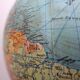 Illuminated vintage glass globe - Columbus, 1960s