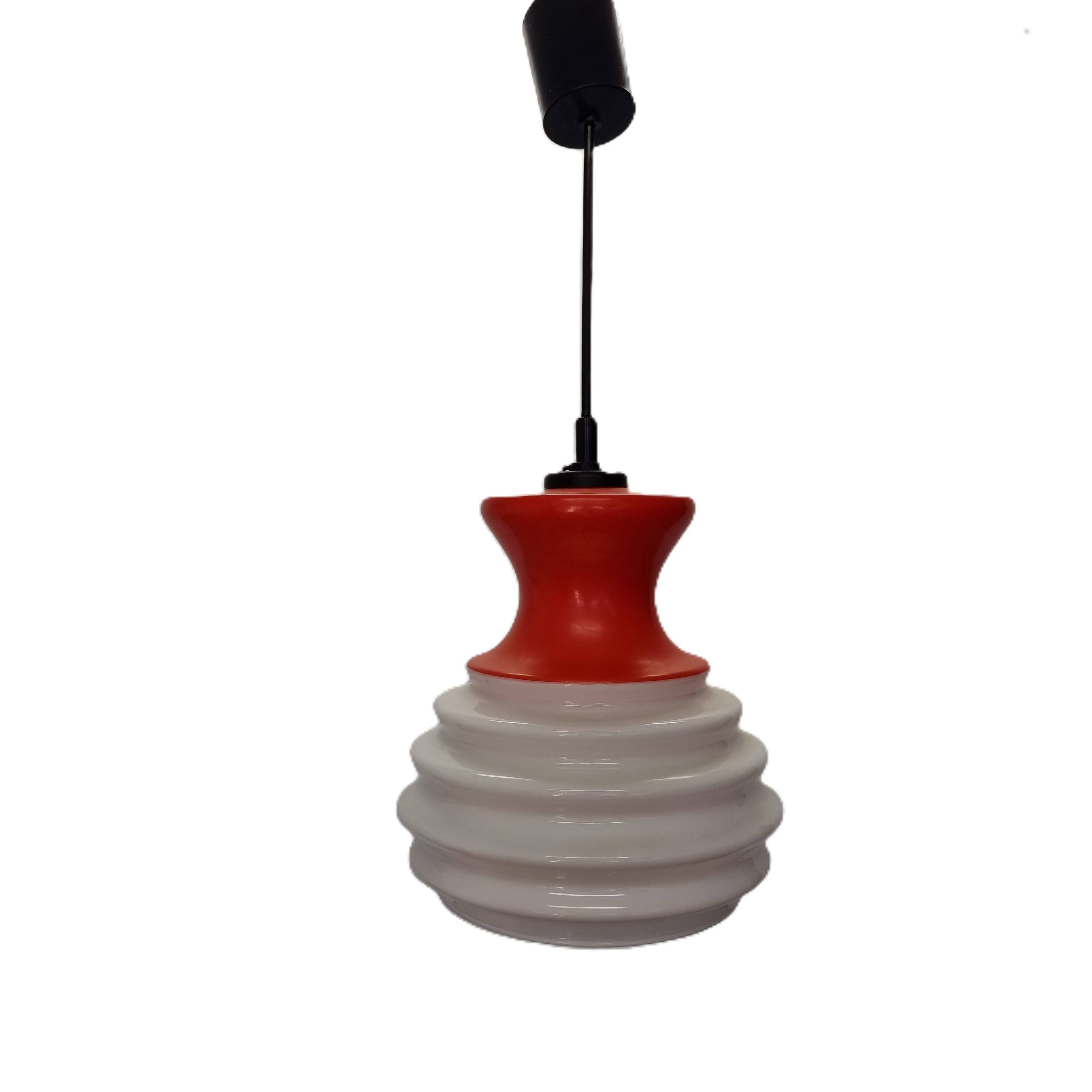 Design Glass Pendant Lamp Space Age, from the 70s
