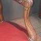 Louis XV period armchair covered in leather.