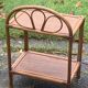Bedside table, vintage bamboo and rattan shelf