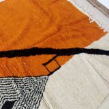 Moroccan handmade artisanal berber carpet magic orange eye 287 x 184 cm