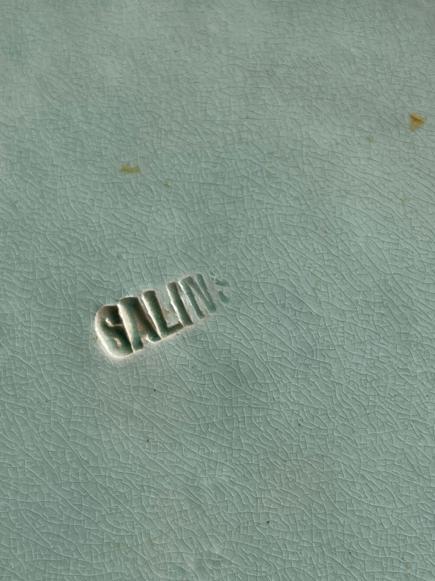 Antique barbotine plate from Salins