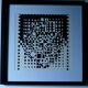 Tableau Vintage Art Optique - Victor Vasarely - Frame 40x40cm