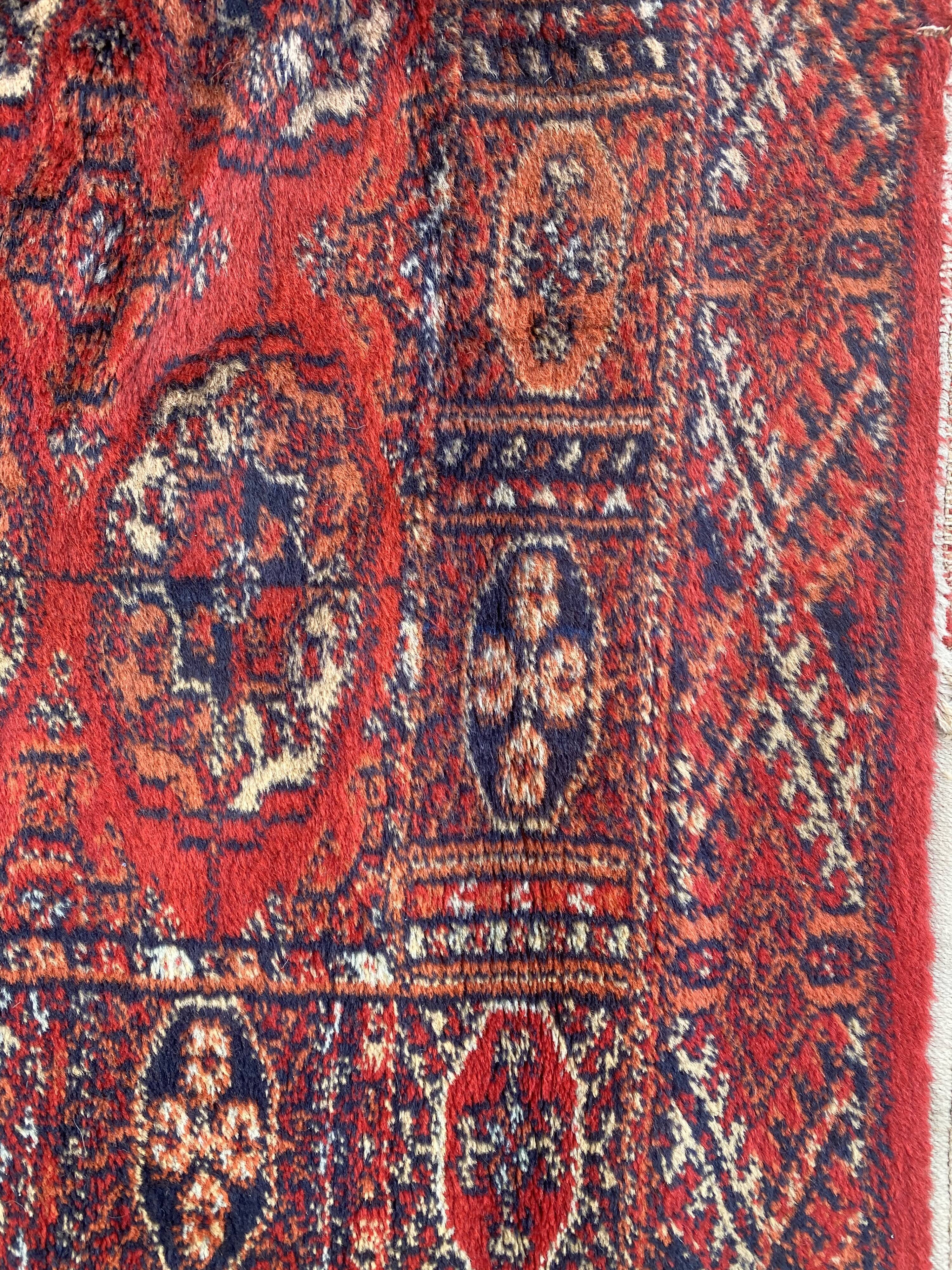70x142 cm wool bukhara-style carpet