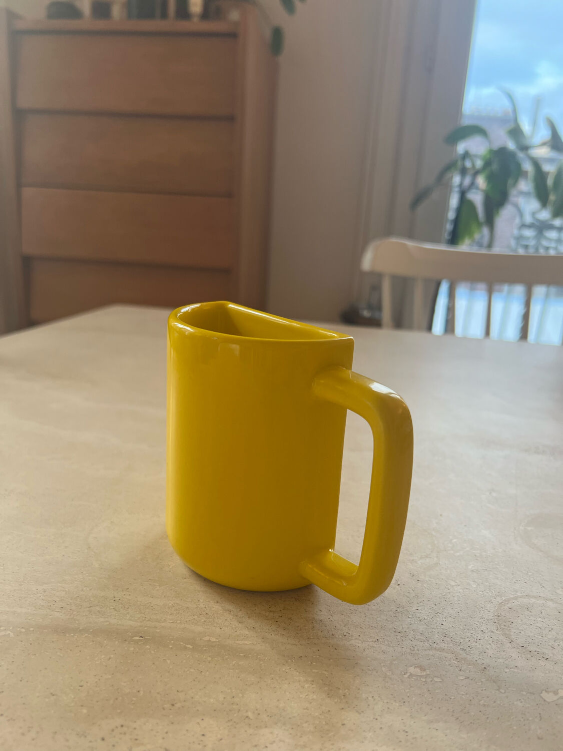 Cup half a cup danish ceramic yellow