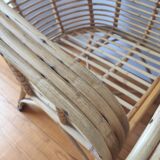 Pair of rattan armchairs