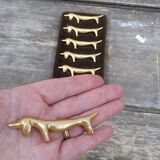 Set of 6 door golden Teckels knives in fine gold