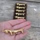 Set of 6 door golden Teckels knives in fine gold