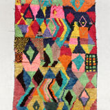 Moroccan Berber rug Boujaad with multicolored patterns 242x143cm