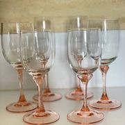 Set of 6 two-tone pink stemmed glasses Luminarc Véronèse