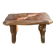 Bench in carved and varnished wood, mountain chalet decoration, old