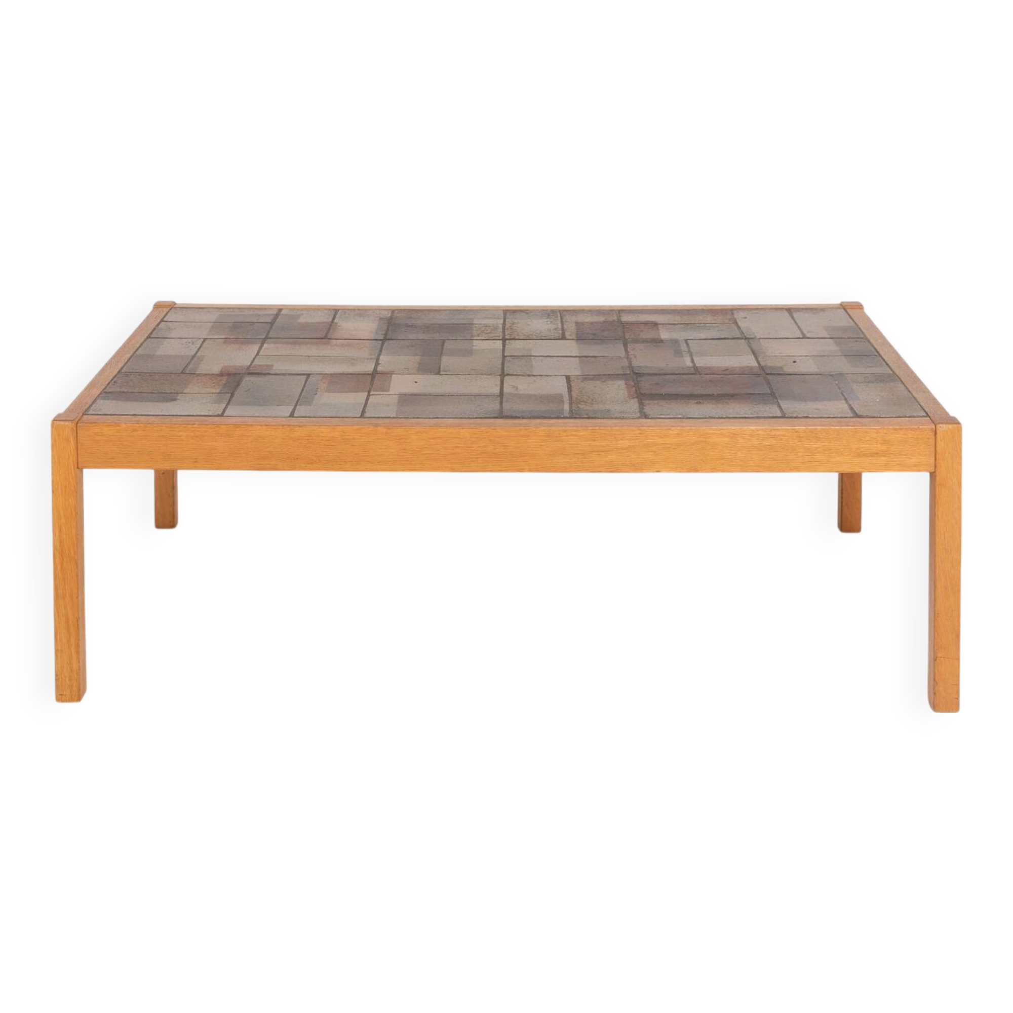 Danish Modern Ceramic Top Coffee Table from Sallingboe