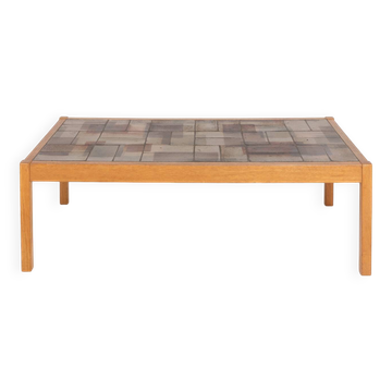 Table basse danoise en chêne et plateau en céramique de Sallingboe